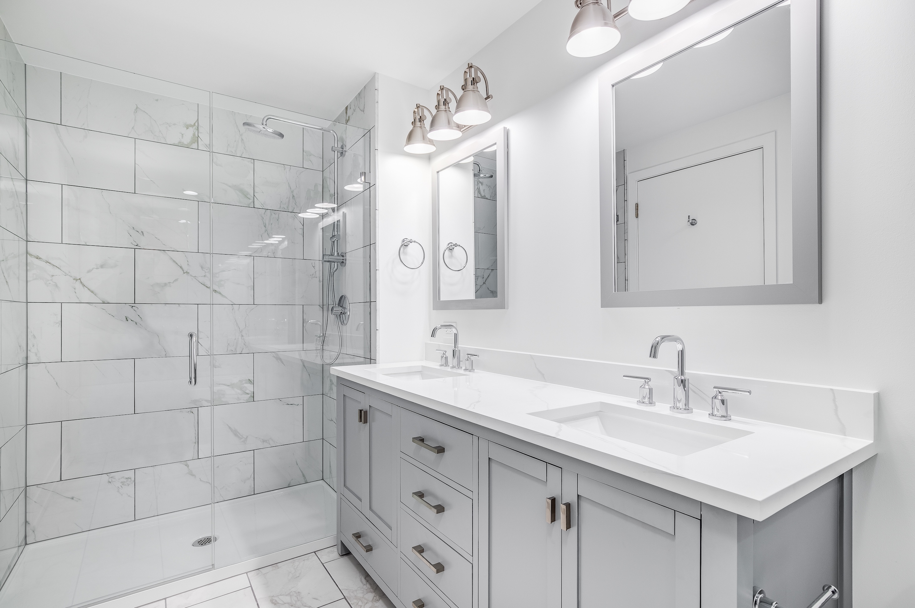 Bathroom tile installation