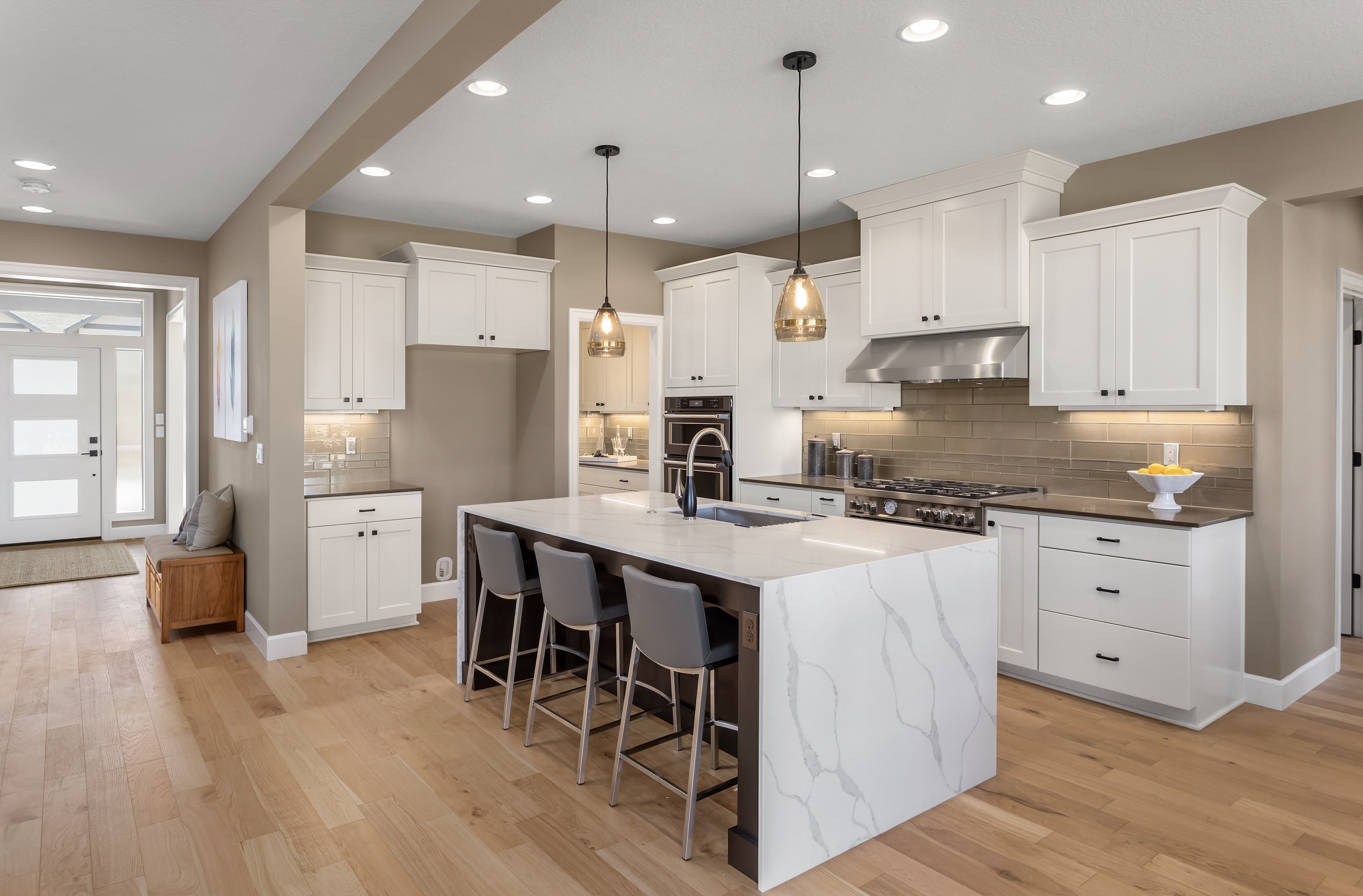 Kitchen tile installation